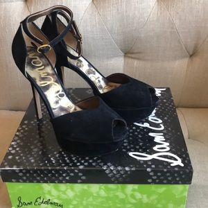 Sam Edelman Marina Black Suede Heels